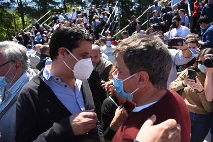 Abad y Manes, durante el acto en Tigre