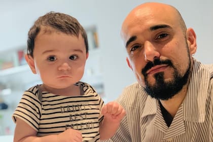 Abel Pintos junto a su hijo Agustín (Foto: Instagram/@abelpintos)