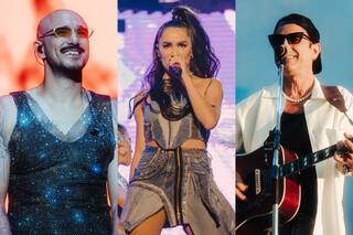 Abel Pintos, Lali Espósito y Coti Sorokin subieron al escenario en Montevideo e hicieron vibrar al público