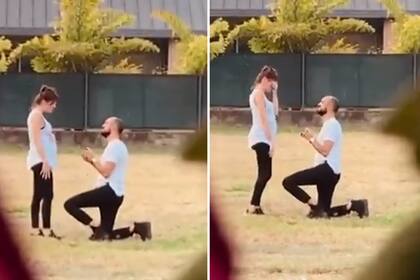 Abel Pintos le propuso casamiento a su novia, Mora Calabrese, algunos meses atrás