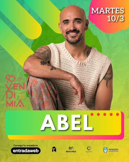 Abel Pintos será la figura de la cuarta noche de la Fiesta Nacional de la Vendimia 2026