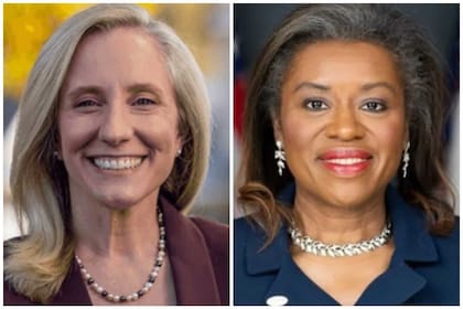 Abigail Spanberger y Winsome Earle-Sears, candidatas a gobernadora de Virginia.
