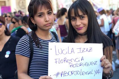 "Aborto legal ya", el pedido de Lucila y Florencia