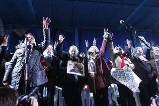 Marcha al Ministerio de Defensa contra los cambios a las FF.AA.
