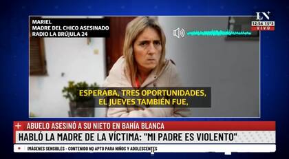 Abuelo asesinó a su nieto, habló la madre de la víctima