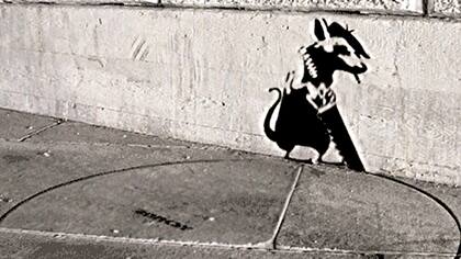 ABVH da movimiento a los dibujos callejeros de Banksy