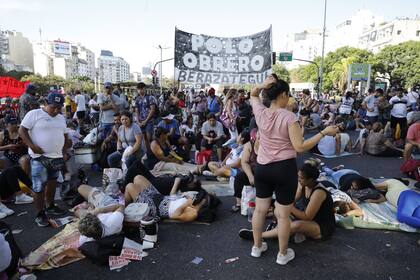 Acampe piquetero frente al Ministerio de Desarrollo Social