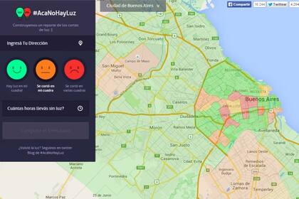 Acanohayluz.com.ar el sitio de internet que recopila las denuncias por fallas en el servicio