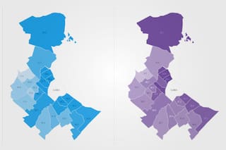 Los distritos con menor acceso a los servicios públicos básicos y el partido que lidera todos los indicadores