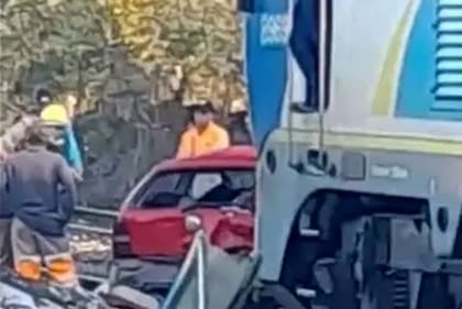 Accidente en la estación Sol y Verde del tren San Martín