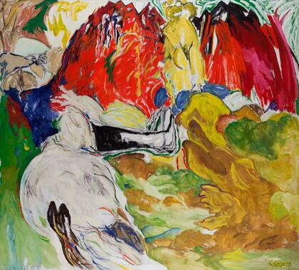 "Acecho", óleo sobre tela de Germán Gargano