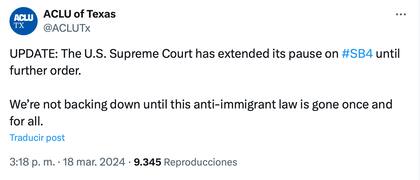 ACLU reacciona a la decisión