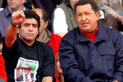 Diego Maradona y Hugo Chávez 