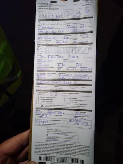 Acta de infracción a Carlos Bianco