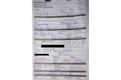 Acta de Infracción a Carlos Bianco