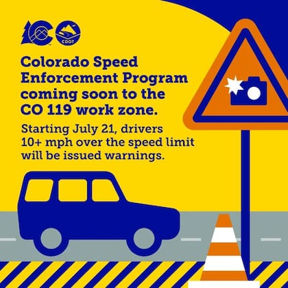 Activación del nuevo programa de control de velocidad en Colorado.