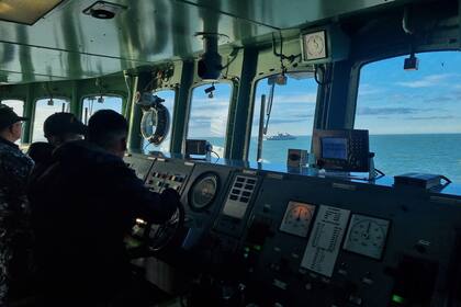 Actividad en una embarcación de la Armada Argentina durante el ejercicio Gringo-Gaucho, realizado con Estados Unidos en 2024