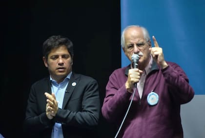 Acto del gobernador Axel Kicillof con sindicalistas para el lanzamiento de Fuerza Patria, junto a Jorge Taiana