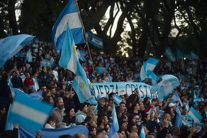 Acto en Parque Lezama en respaldo a Cristina Kirchner