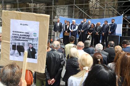 Acto en Tribunales para recordar al fiscal Nisman; el fiscal Toranzos en la palabra