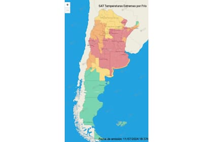 Actualmente, son 11 las provincias sobre las que rige alerta roja por la ola polar