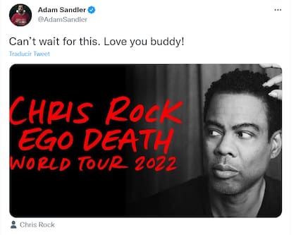 Adam Sandler decidió apoyar manera algo velada su amigo, Chris Rock