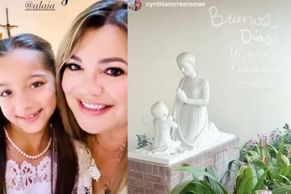 Adamari López compartió para sus ocho millones de seguidores en Instagram los detalles de la primera comunión de su hija, Alaïa
