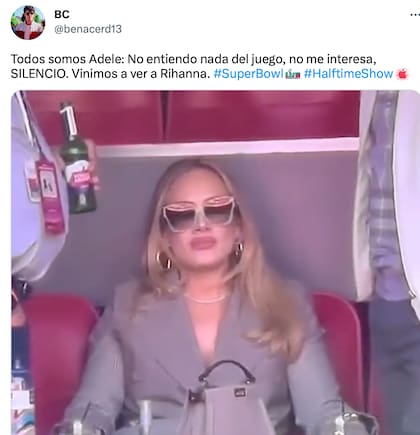 Adele llegó al Súper Bowl