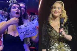La  inesperada reacción de Adele cuando una fan le contó en pleno show que estaba recién divorciada