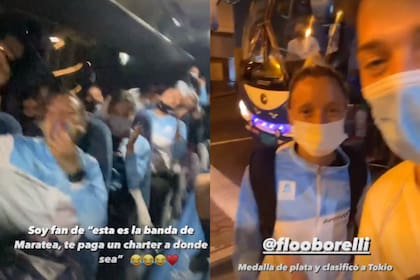 Además, a través de las historias de Instagram, el influencer compartió algunas de las charlas que tuvo con los atletas argentinos que ganaron medallas