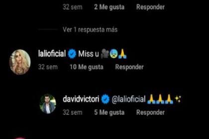 Además de la foto viral que vincula a Victori con Espósito, constantemente el director y la actriz se dejan cariñosos mensajes en sus redes