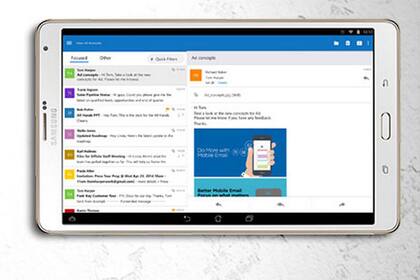 Además de Outlook, Microsoft apostó a una serie de apps de desarrollo propio, como Office y OneDrive, junto a adquisiciones como Acompli y Sunrise