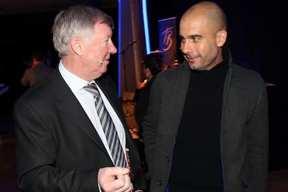 Admiración mutua entre Feguson y Guardiola, emblema histórico del United y referente actual del City.