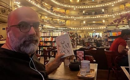 Admirador de Silvina Ocampo, el escritor visitó la librería El Ateneo Grand Splendid