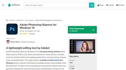 Adobe Photoshop Express, otra de las aplicaciones más elegidas