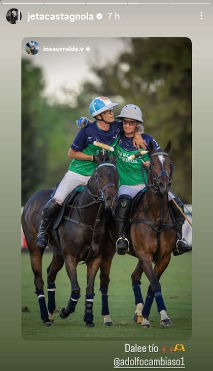 Adolfo Cambiaso y Jeta Castagnola: abrazo de campeones entre tío y sobrino