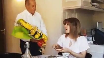 Adolfo Rodríguez Saá y su esposa