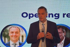 Adorni cerró Argentina Week acompañado por su esposa y con un mensaje a los empresarios