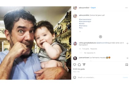 Adrián Cormillot compartió una foto con su hermano menor, Emilio