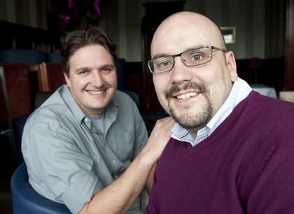 Adrian Heili y Dan Biddle en 2011.