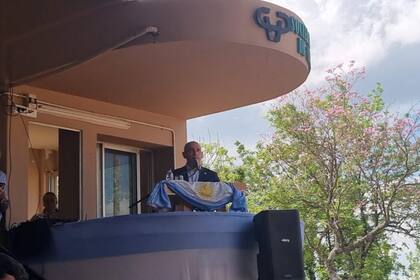 Adrián Luna Vázquez, dirigente de Confederaciones Rurales Argentinas (CRA), en la Expo Rural de Chajarí, en la provincia de Entre Ríos