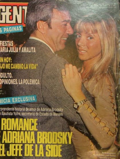 Adriana Brodsky y un romance del que habló un país: las revistas reflejaron su amor con el Tata Yofre