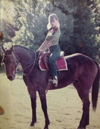 Adriana, en la finca, donde entrenaba desde las 6 de la mañana.