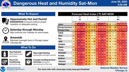 Advertencia de calor extremo en Cook County: temperaturas superiores a 90 °F (32 °C) y noches que no bajarán de 80 °F (27 °C)