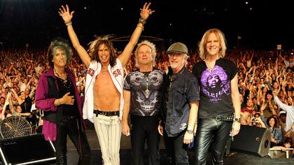 El quinteto, el año pasado en el Estadio Único de La Plata, en lo que se dio a conocer como la despedida de Aerosmith de su público argentino