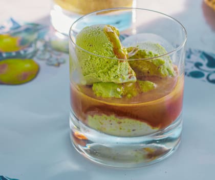 Affogato de pistacho de Ciro
