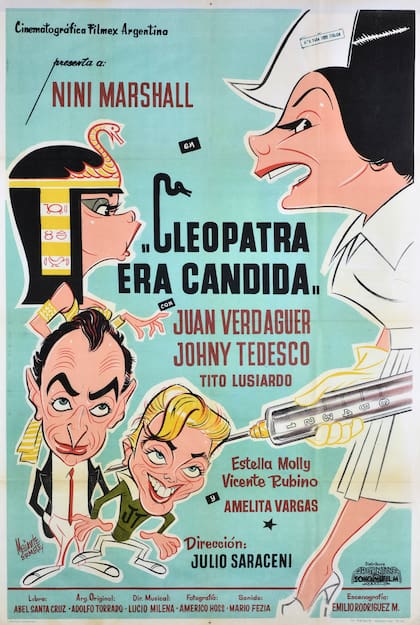Afiche de “Cleopatra era Cándida”, comedia de Niní Marshall