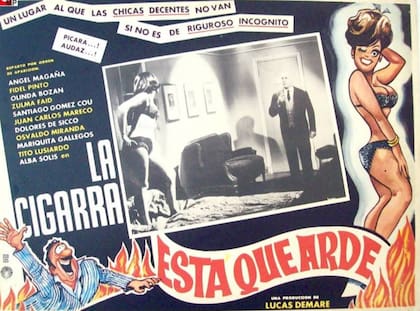 Afiche de La Cigarra está que arde, estrenada en 1967 y dirigida por Lucas Demare