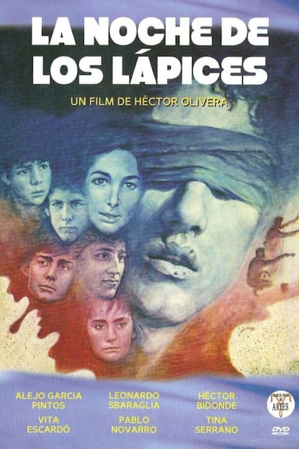 Afiche de La noche de los lápices, film de 1986 dirigido por Héctor Olivera