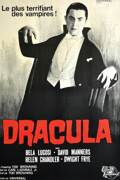 Afiche de la película "Drácula" estrenada en 1931